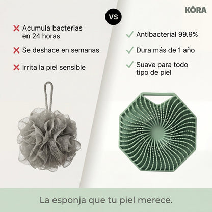 Kit de Baño 3 en 1 | 2X1 ESPONJA EXFOLIANTE + REGALO MASAJEADOR CAPILAR